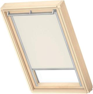 Verdunklungsrollo DKL SK06/MK06/CK02/FK06/MK04/CK04 1085S, VELUX, verdunkelnd, ohne Bohren, in Führungsschienen, VELUX »Pick & Click!«, alufarbene Führungsschienen & Griffleiste