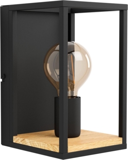 Eglo 99796 Wandleuchte LIBERTAD schwarz, braun L:1416,5 H:24cm mit Kabelschalter