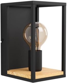 Eglo 99796 Wandleuchte LIBERTAD schwarz, braun L:1416,5 H:24cm mit Kabelschalter