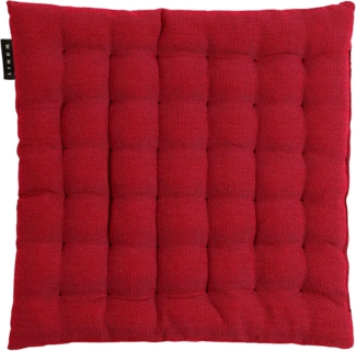 LINUM PEPPER Elegantes Sitzkissen 40x40 cm, 100% Baumwolle, Maschinenwaschbar, Rot