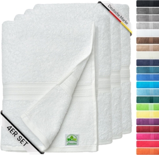 leevitex® Handtuch Frottee 4er Set, 50x100 cm, hochwertig verarbeitet & fusselfrei
