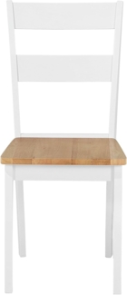 Esszimmerstuhl Holz hellbraun / weiß 2er Set GEORGIA