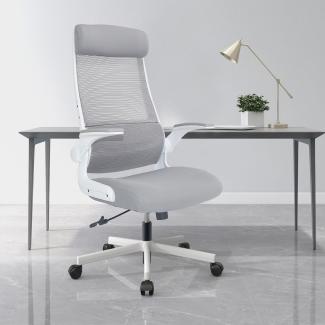 Bürostuhl Kungsbacka Weiß / Grau [en. casa]