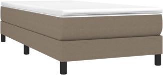 Polsterbett Stoff Taupe 90x190 cm Stoff