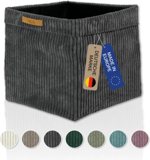 Lycce Regalkorb Kallax Boxen Cord 1 Stk. grau, Aufbewahrungsbox faltbar 33x33x31cm (1 St)