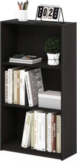 Furinno Basic Bücherregal mit 3 Fächern, Aufbewahrungsregal, Verbundholz, Espresso, 23. 49x23. 49x100. 33 cm