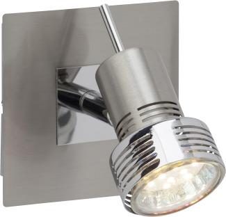 Brilliant LED LED Strahler Kassandra Tiefe 14 Cm Metallisch 1-flammig Zylinderförmig, Metallisch, Metall, G34710/77