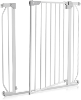 LIONELO Truus Slim Treppenschutzgitter, Ohne Bohren, Türschutzgitter, Baby Türgitter zum Klemmen, Metall, Breite von 75-105 cm einstellbar (Slim Grey)