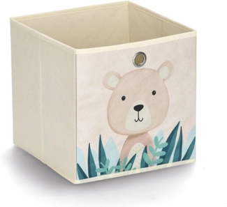 Aufbewahrungsbox Bär, Vlies - Beige