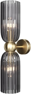 Maytoni Wandleuchte Antic 2-flammig Glas Gold rauchglas