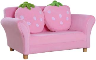 HOMCOM Sofa Kinder Erdbeersofa