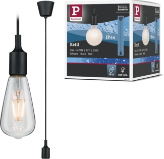 Paulmann No. 50346 Pendelleuchte Neordic Ketil 1-flammig 1x20W E27 schwarz