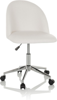 hjh OFFICE Design Bürostuhl SOLAO TED Teddy-Stoff, Schreibtischstuhl höhenverstellbar, gepolstert, Weiß 645067