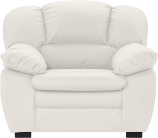 Mivano Sessel Casino, Ledersessel passend zum 2er und 3er Sofa Casino , 109 x 88 x 92, Kunstleder Weiß