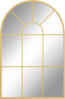 HOMCOM Wandspiegel mit Metallrahmen Hängespiegel Dekospiegel (Flurspiegel, 1-St, Fensterspiegel), für Wohnzimmer, Esszimmer, Schlafzimmer, Schwarz