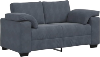 vidaXL Zweisitzer-Sofa Dunkelgrau 120 cm Samt 4105258