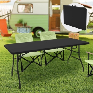 ML-DESIGN Campingtisch Klapptisch 6 Personen mit Tragegriff für Garten, Terrasse oder Balkon, Camping Gartentisch Buffentisch Koffertisch Falttisch Flohmarktisch
