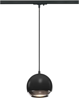 SLV No. 1000713 LIGHT EYE Pendelleuchte schwarz chrom GU10 inklusive 1-Phasen-Adapter