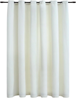 vidaXL Verdunkelungsvorhang mit Metallösen Samt Creme 290 x 245 cm 134515