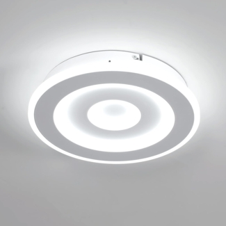 Comely LED Deckenleuchte Runden, 28cm 28W Weiß Moderne Deckenlampe Deckenbeleuchtung für Schlafzimmer, Wohnzimmer, Flur, Kaltweißes Licht 6500K