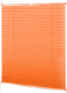 HOMELUX Plissee Jalousie für Fenster, Licht- & Sichtschutz, Kinderleichte Klemm-Montage ohne Bohren, Stufenlos Verstellbar, Hochwertiges Polyestergewebe, Orange, 70x130 cm