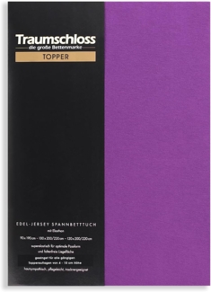 Traumschloss Topper Edel-Jersey Spannbettlaken violett 140-160x200-220