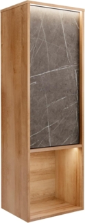 LANZET DUNE Midischrank 40,3 cm breit, Marmor Grau/Braun hell, inkl. LED Beleuchtung