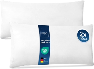 LILENO HOME 2er Set Kissenfüllung 40x80 cm - 40°C waschbares Innenkissen geeignet für Allergiker - Polyester Kisseninlet als Couchkissen, Sofa Kissen, Cocktailkissen und Kopfkissen
