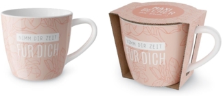 Kaffeetasse Kaffee Tee Tasse Maxi Becher für dich 400ml la vida Auswahl RELAX Blüte 910393