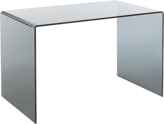 Vente-unique - Schreibtisch - getöntes Sicherheitsglas - Schwarz - ELSTRON