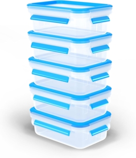 Emsa Frischhaltedose Clip & Close, Kunststoff, (Set, 10-tlg, 5 Frischhaltedose mit Deckel), dicht, hygienisch, unbedenklich, spülmaschinengeeignet
