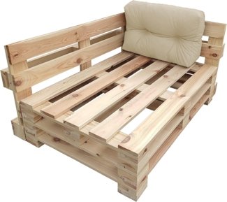 chilly pilley Palettenkissen Wasserdicht Palettenauflage Palettenpolster Palettenmöbel Gartenkissen Wasserfest Wasserabweisend viele Größen und Farben (Seitenkissen 65x50. Creme)