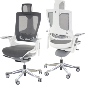 MERRYFAIR Wau 2, Drehstuhl, Polster/Netz, ergonomisch ~ schwarz-grau