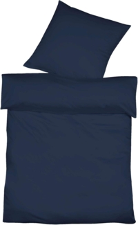 Fleuresse Halbleinen-Bettwäsche Provence, 6544 navy 200 x 220 cm