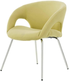 Dmora - Stuhl Bathurst, Wartestuhl mit Armlehnen für das Büro, ergonomischer Wartesitz, 58 x 59 x 72 cm, Gelb