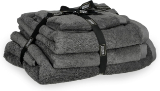 SCHÖNER WOHNEN-Kollektion Handtuch Set SENSE Handtuch Set, Baumwolle (Spar-Set, 1-St), 5er Set (1x 140x70 cm / 2x 100x50 cm / 2x 50x30 cm) in Anthrazit