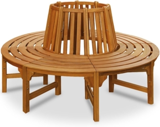 Casaria Bank, Sitzbank Holz FSC®-zertifiziert 320kg Belastbar Eukalyptus Ø190x80cm