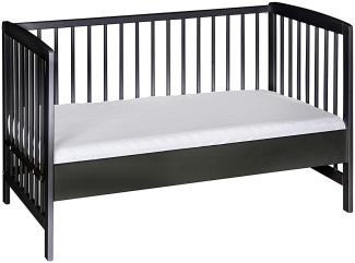 Schardt Beistellbett Micky schwarz, Buche massiv, 60x120 cm, bis 15 kg belastbar