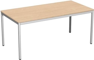 Schreibtisch, 160x80cm, Buche / Lichtgrau