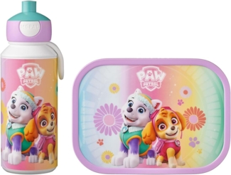 Mepal Lunchbox Campus Pausenset, Paw Patrol Girls, perfekt für Schule & Freizeit, Acrylnitril-Butadien-Styrol (ABS), praktische Trinkflasche & Brotdose mit Bento-Einsatz spülmaschinenfest