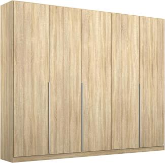 Rauch Möbel Alabama Schrank Kleiderschrank Drehtürenschrank Eiche Sonoma 5-türig inklusive Zubehörpaket Classic 3 Kleiderstangen, 6 Einlegeböden BxHxT 226 x 210 x 54 cm