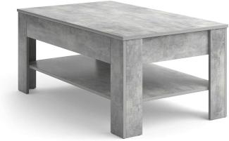 Vicco Couchtisch mit Schublade Beistelltisch Kaffeetisch 100 x 60 cm Beton