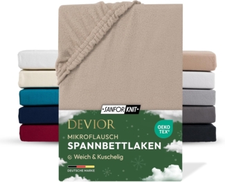 Devior Spannbettlaken Spannbetttuch Bettlaken Winter Flausch Warm Leintuch, Fleece, Gummizug: Rundumgummizug, Matratzen Bezug bis 22cm Matratzenhöhe Kuschelig Flauschig
