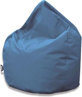 Patchhome Sitzsack Tropfenform - Blaugrau für In & Outdoor XXL 420 Liter - mit Styropor Füllung in 25 versch. Farben und 3 Größen
