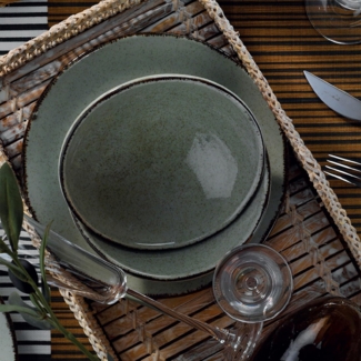 Tafelservice (18-teilig), 'Cxeo18Y2730P03', Grün