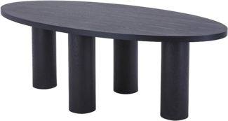 Vente-unique - Esstisch 8 Personen - Eschenfurnier - Schwarz - FALYN