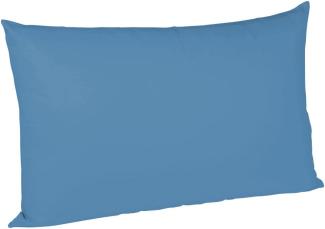 Fleuresse Mako-Satin-Kissenbezug uni colours meeresblau 6072 40x60