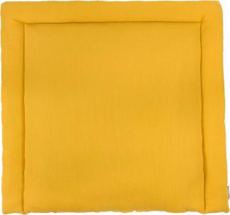 KraftKids Wickelauflage in Doppelkrepp Gelb Mustard, Wickelunterlage 75x70 cm (BxT), Wickelkissen