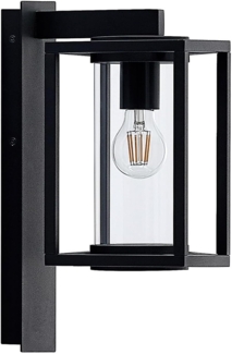 Lucande Außen-Wandleuchte Ferda, dimmbar, Glühlampen, Modern, Aluminium, Glas, grafitgrau (RAL 840-M), 1 flammig, E27