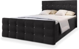 Masseno Boxbett SLAT 180x200 cm mit Bonell Matratze und Topper